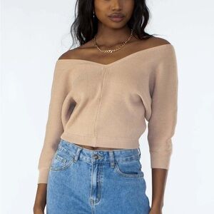 Princess Polly Love More Knit Top Nude S/M